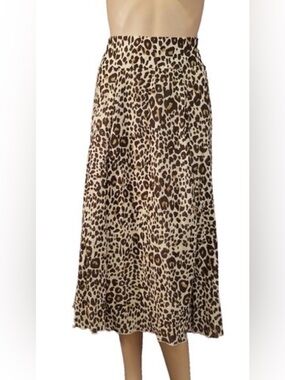 Laura scott Animal Print Midi Skirt - Black and Cream